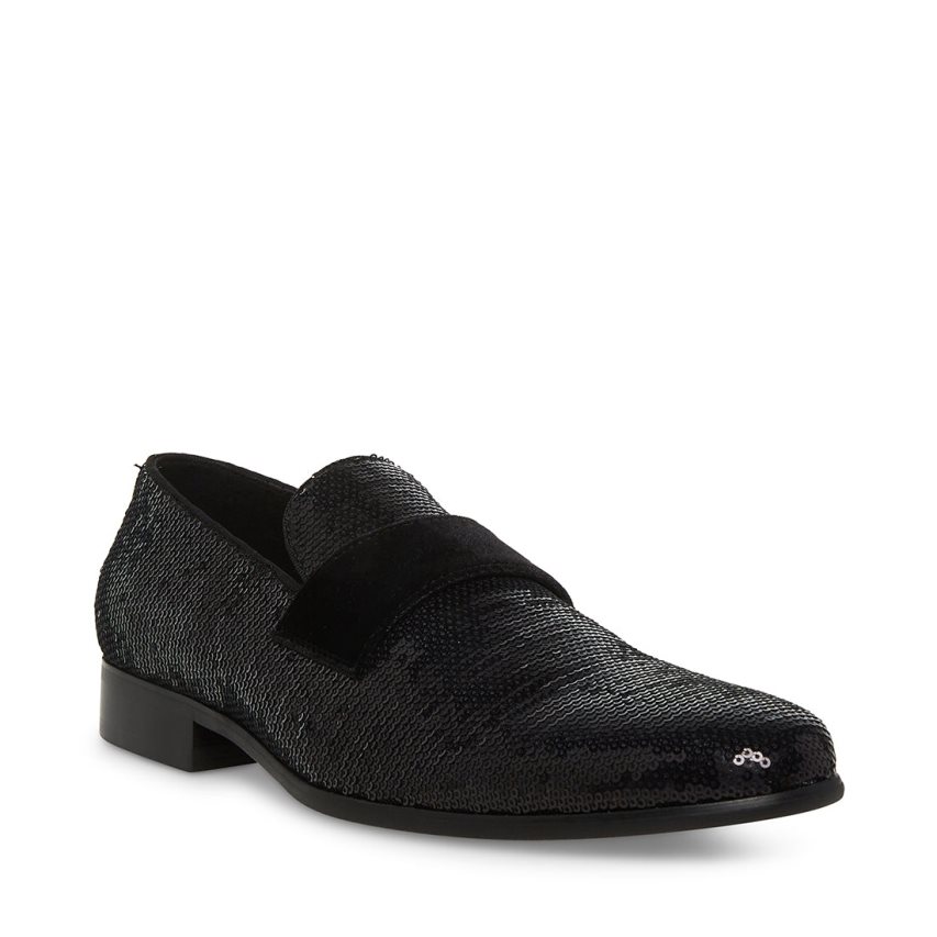 Loafers Steve Madden Arles Sequin Hombre Negras | ES IY043S